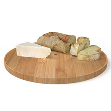 Lade das Bild in den Galerie-Viewer, 2 in 1 rundes Bambus Schneidebrett